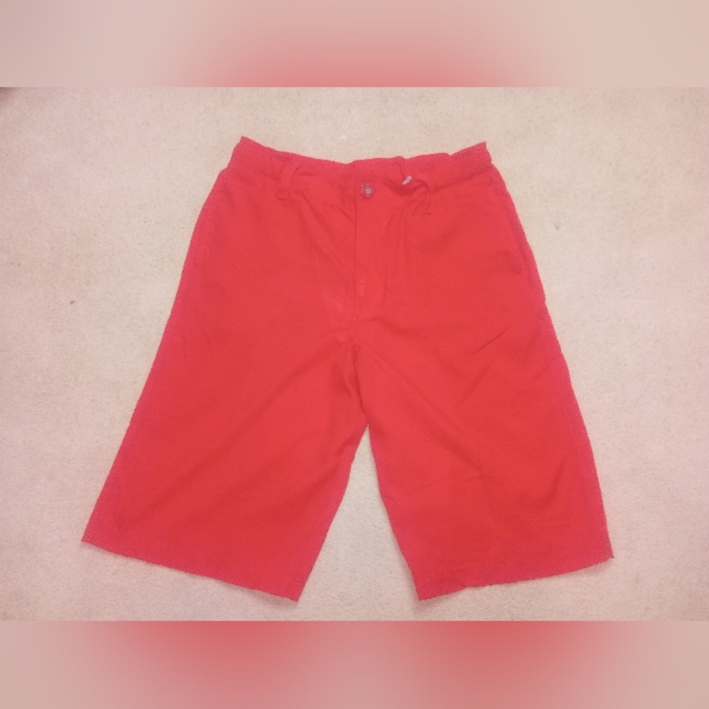 Hurley Red Flat Front Shorts Lightweight Casual
